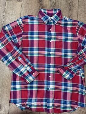 Polo by Ralph Lauren Red and Blue Plaid Button-Down Shirt